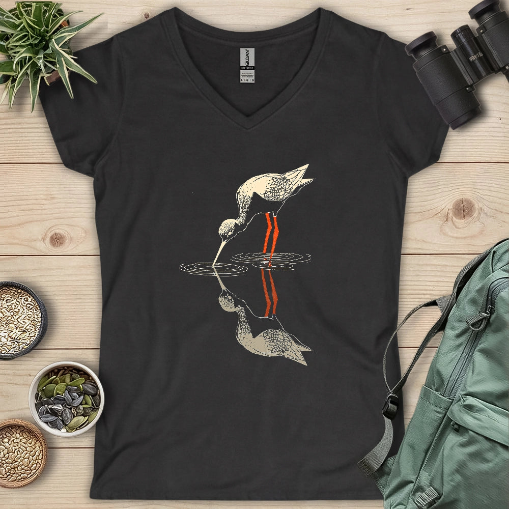 Black-necked Stilt Shadow Lady V-neck