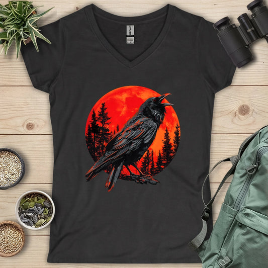 Blood Moon Raven Lady V-neck