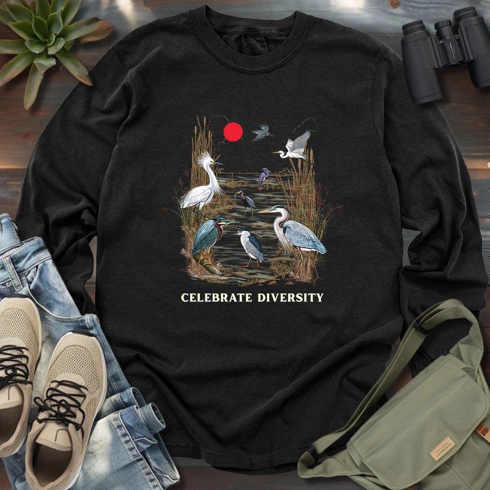 Celebrate Heron Diversity Long Sleeve T-shirt