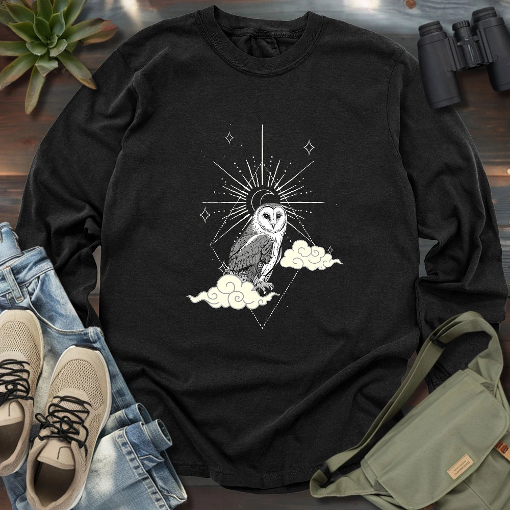 Celestial Barn Owl Long Sleeve T-shirt