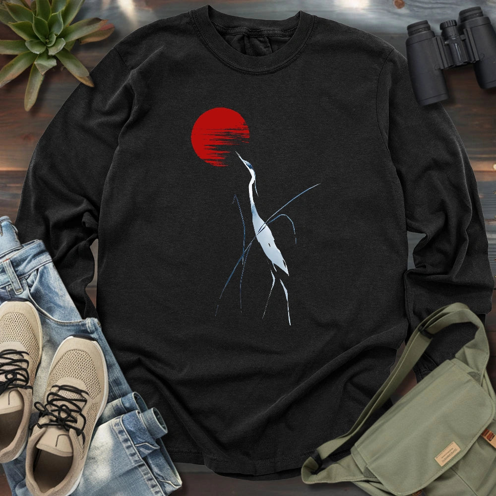 Crane Of The Dawn Long Sleeve T-shirt