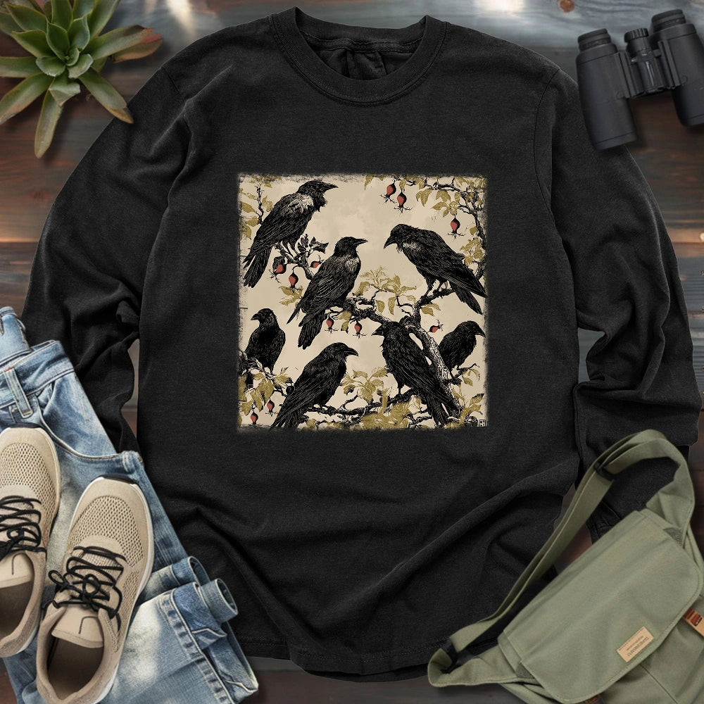 Crow's Secret Garden Long Sleeve T-shirt