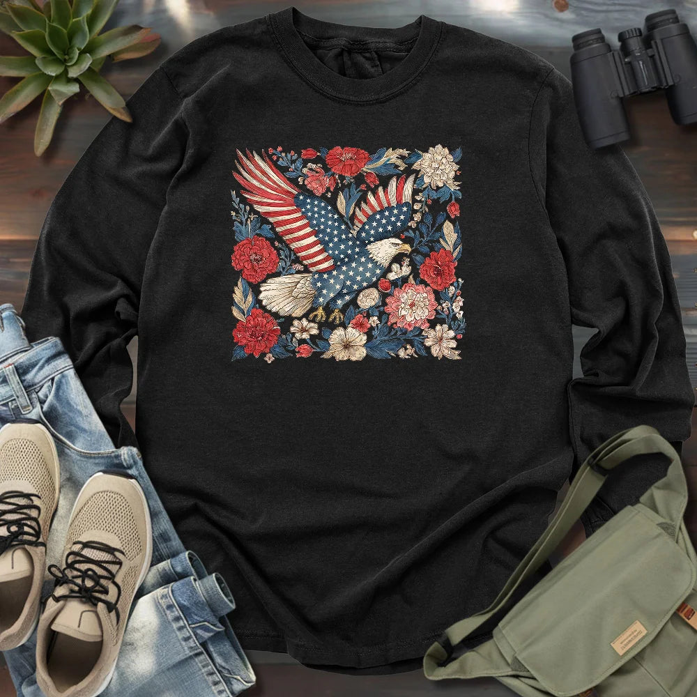 Eagle Of 4th Of July Long Sleeve T-shirt