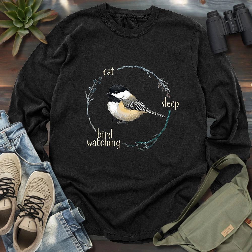Eat, Sleep, Birdwatching, Repeat Long Sleeve T-shirt
