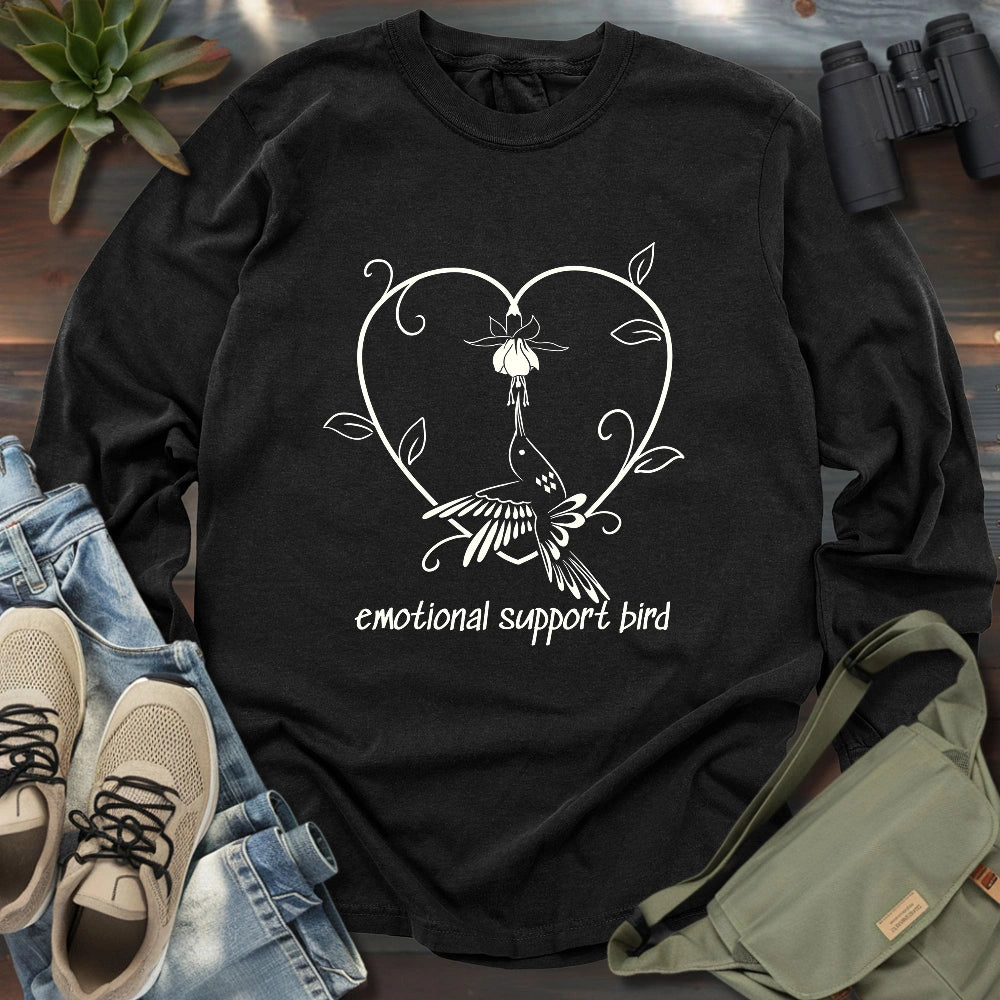 Emotional Support Bird Long Sleeve T-shirt