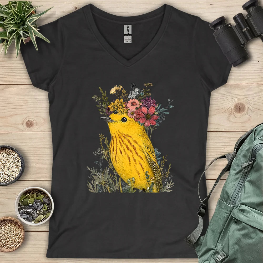 Fairy Warbler Lady V-neck