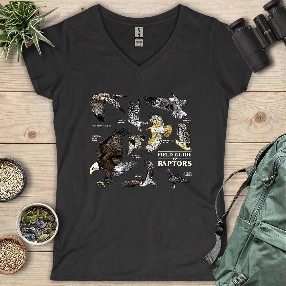 Field Guide To Raptors Lady V-neck