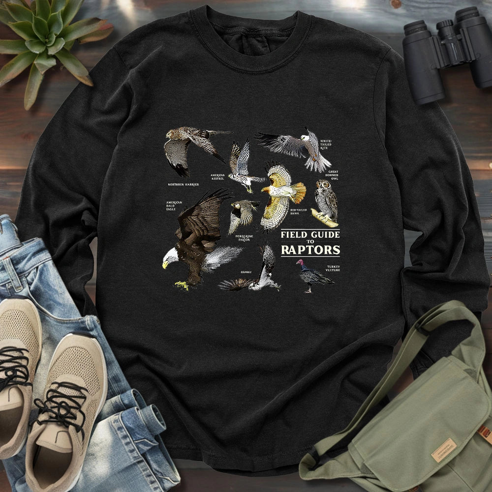 Field Guide To Raptors Long Sleeve T-shirt