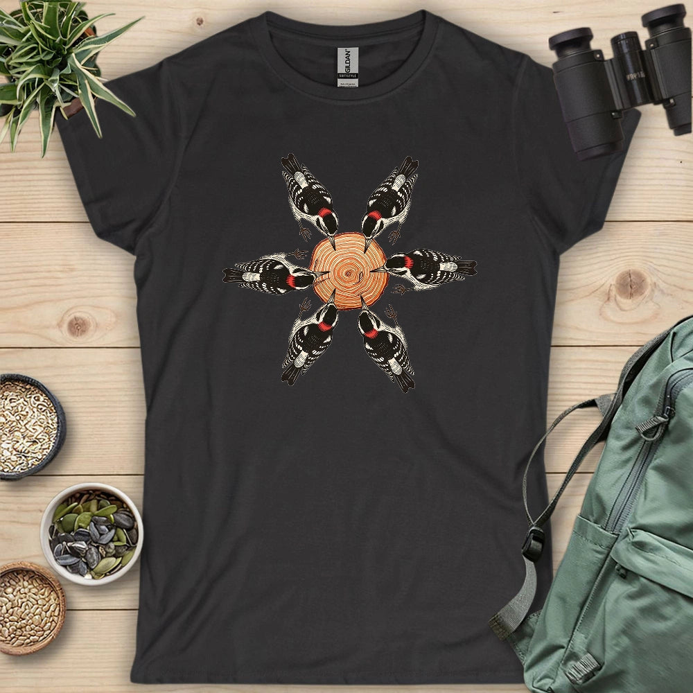 Flower Made Of Woodpeckers Women's T-shirt
