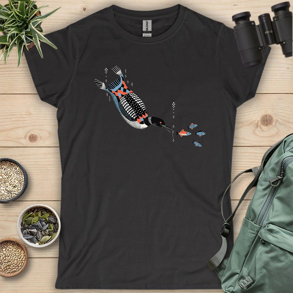 Geometric Loon On The Hunt Women's T-shirt