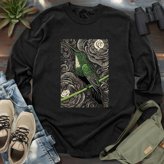 Green Hummingbird Long Sleeve T-shirt