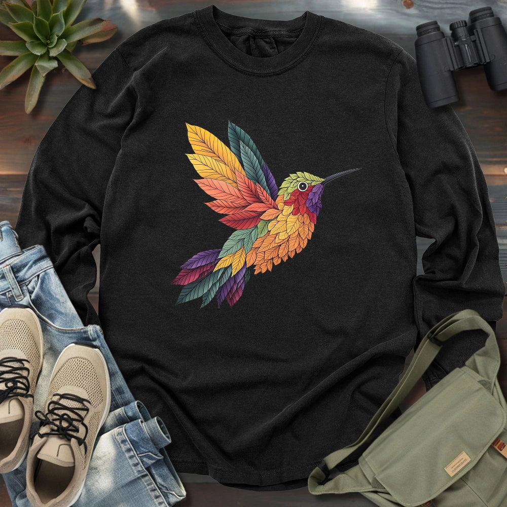 Hummingbird Made By Leaves Long Sleeve T-shirt