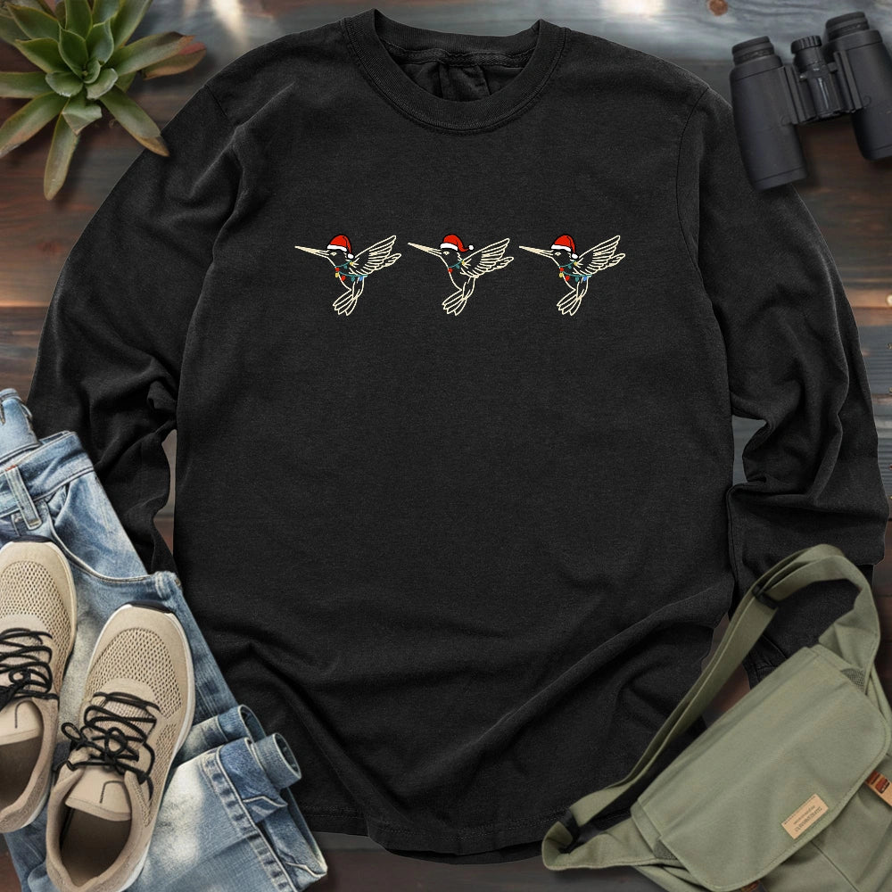 Hummingbird Santas Long Sleeve T-shirt
