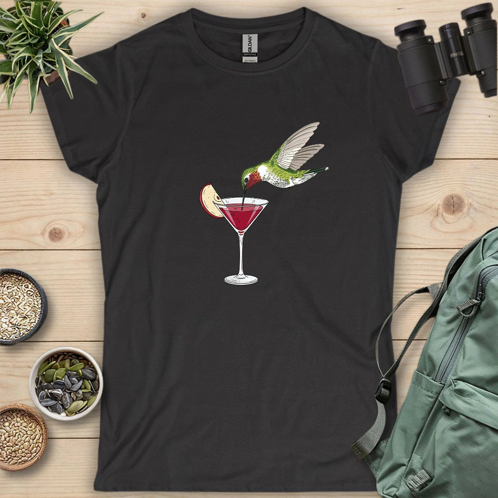 Hummingbird Sipping Cocktail Women's T-shirt