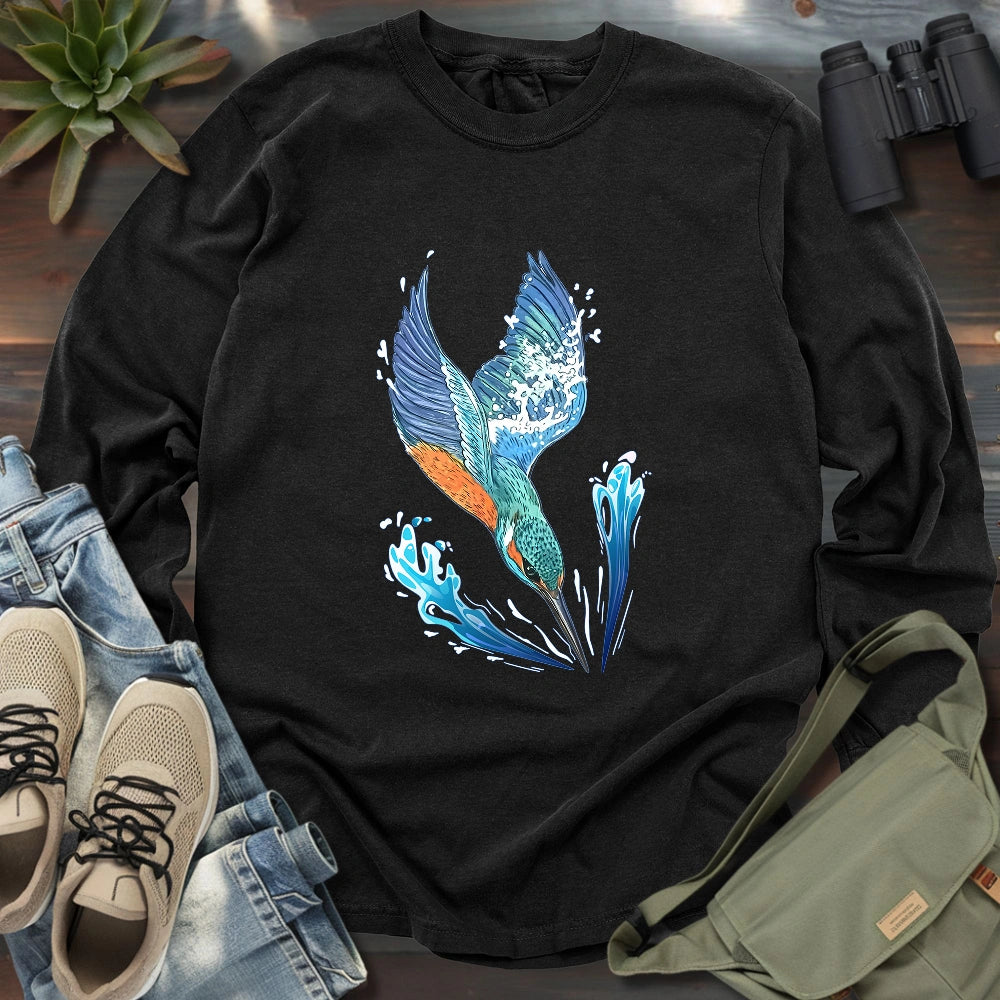 Kingfisher Diving Long Sleeve T-shirt