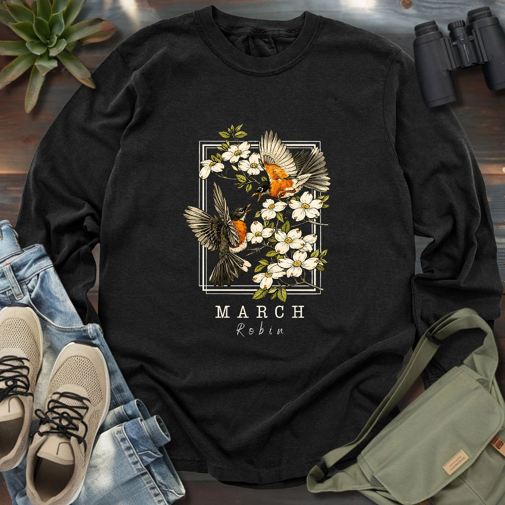 March Robin Long Sleeve T-shirt