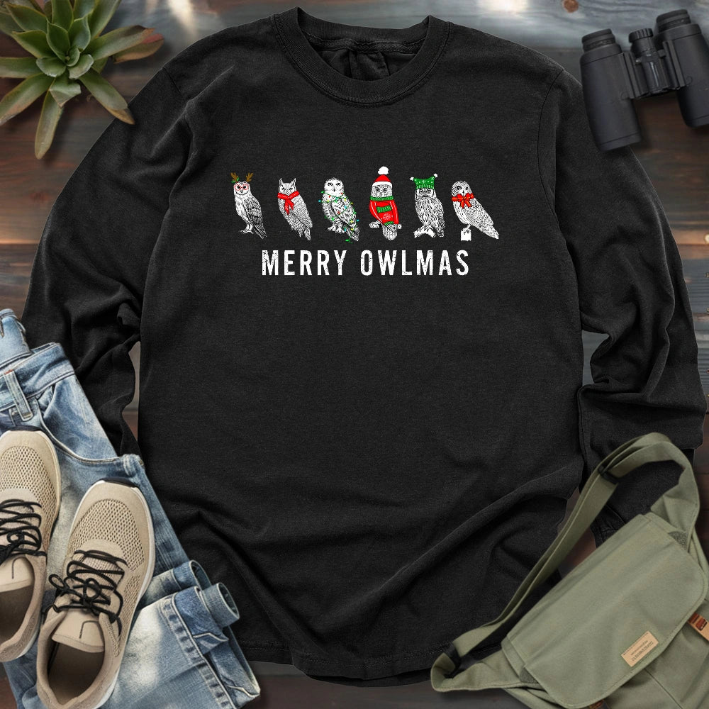 Merry Owlmas Long Sleeve T-shirt