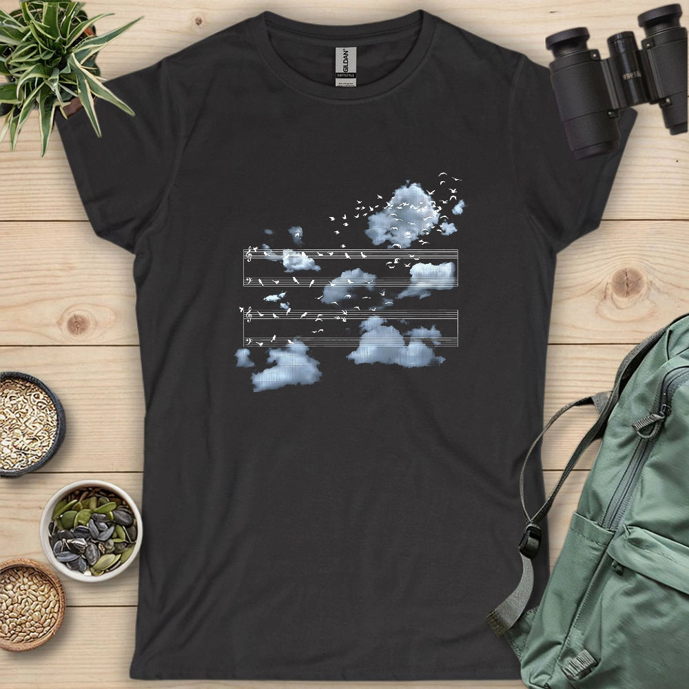 Music Stave On The Sky Women's T-shirt