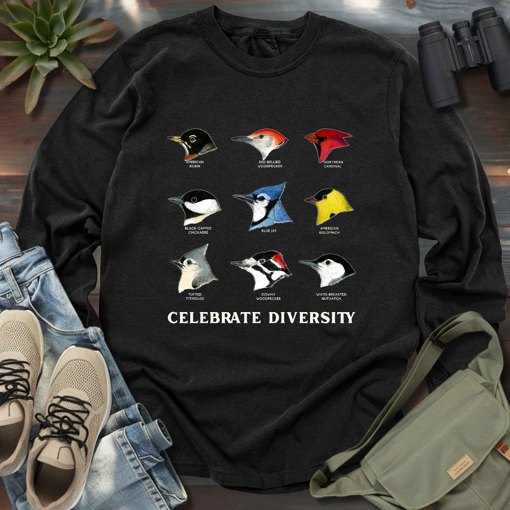 Northern Backyard Birds Long Sleeve T-shirt