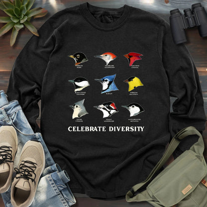 Northern Backyard Birds Long Sleeve T-shirt