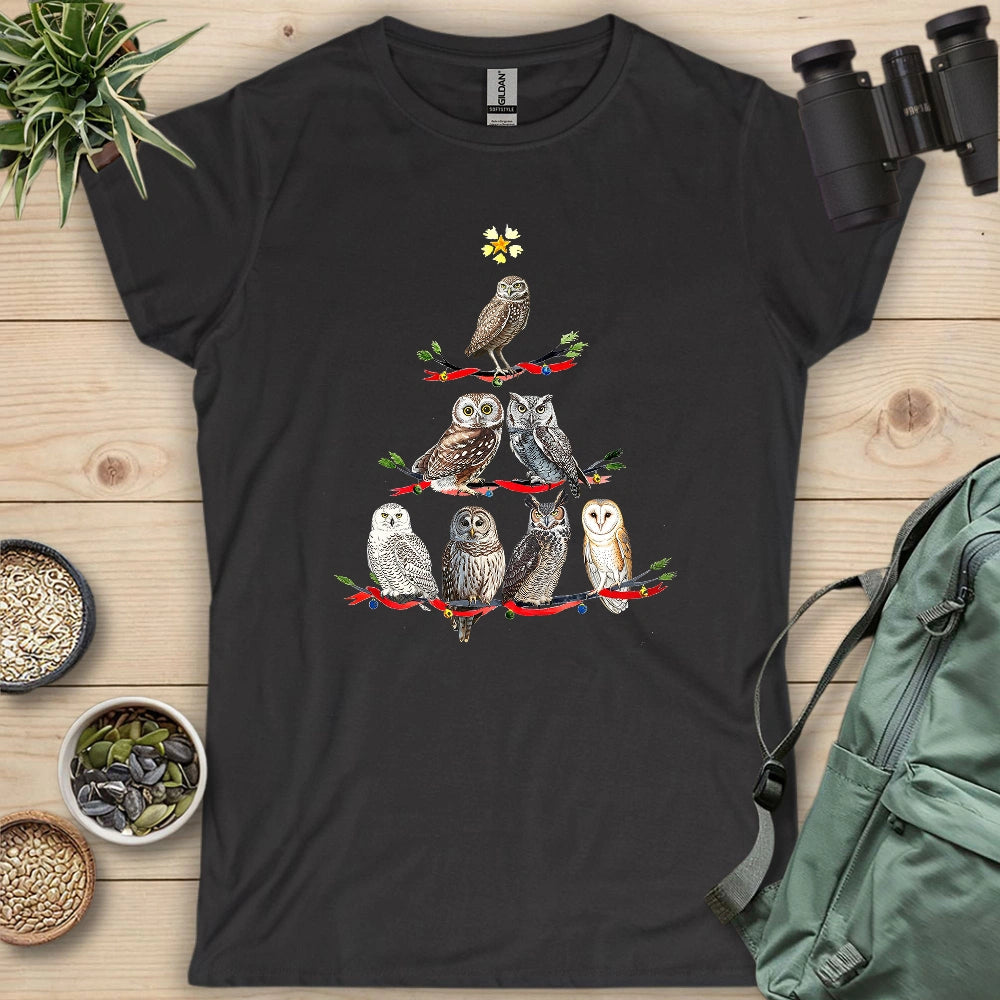 Owl Christmas Tree Women's T-shirt