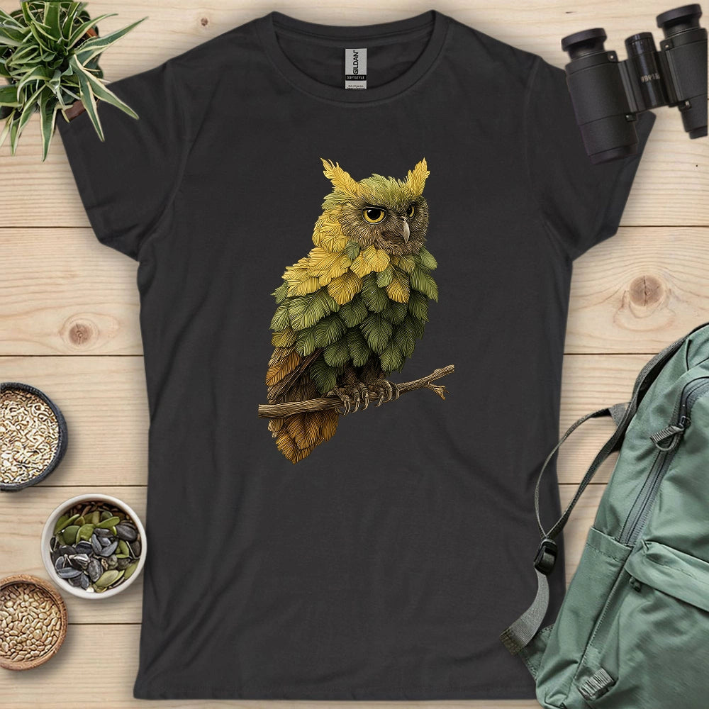 Owl Made By Leaves Women's T-shirt