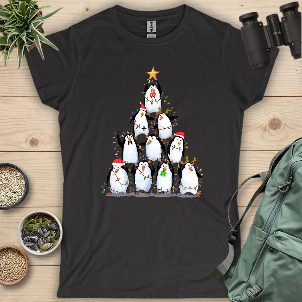 Penguin Christmas Tree Women's T-shirt