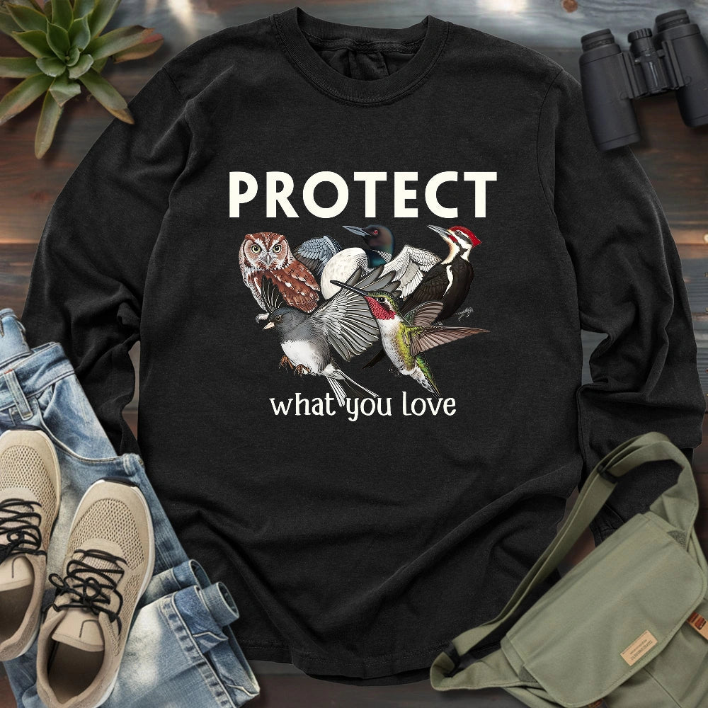 Protect The Birds Long Sleeve T-shirt