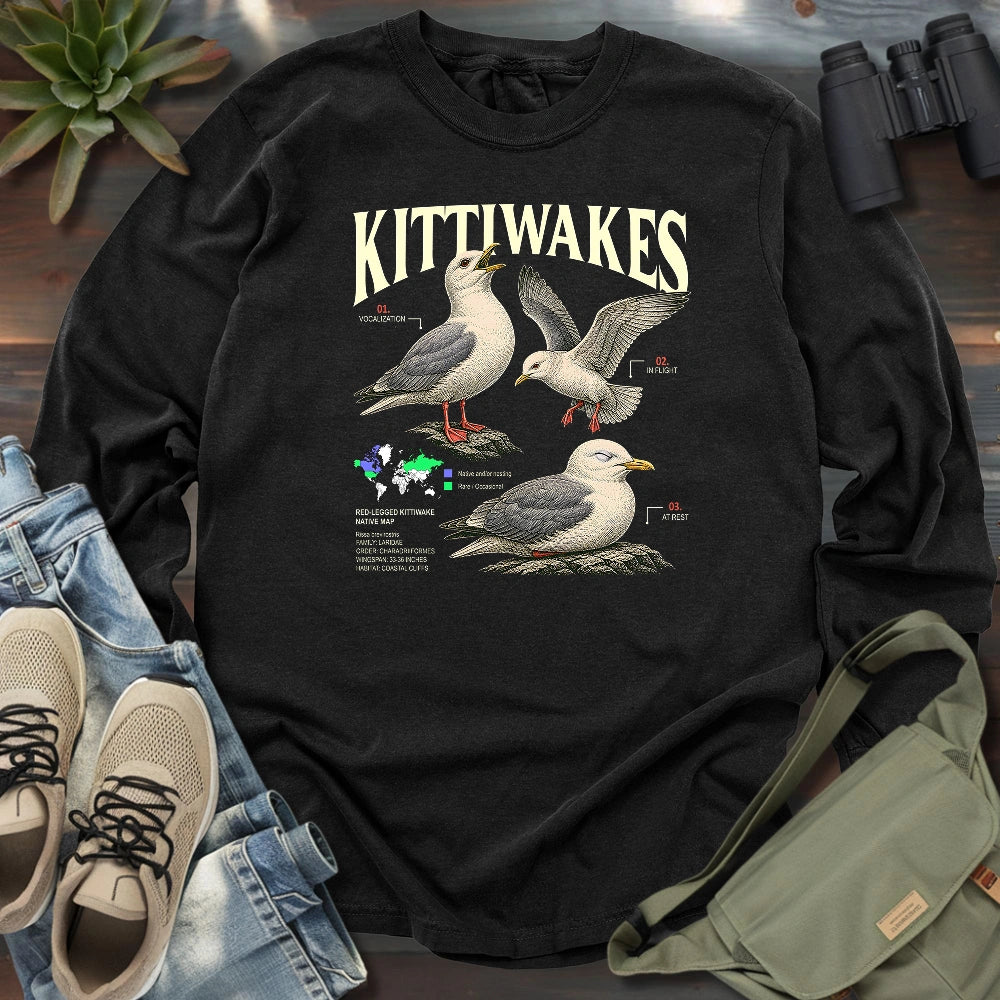 Red-legged Kittiwake Profile Long Sleeve T-shirt