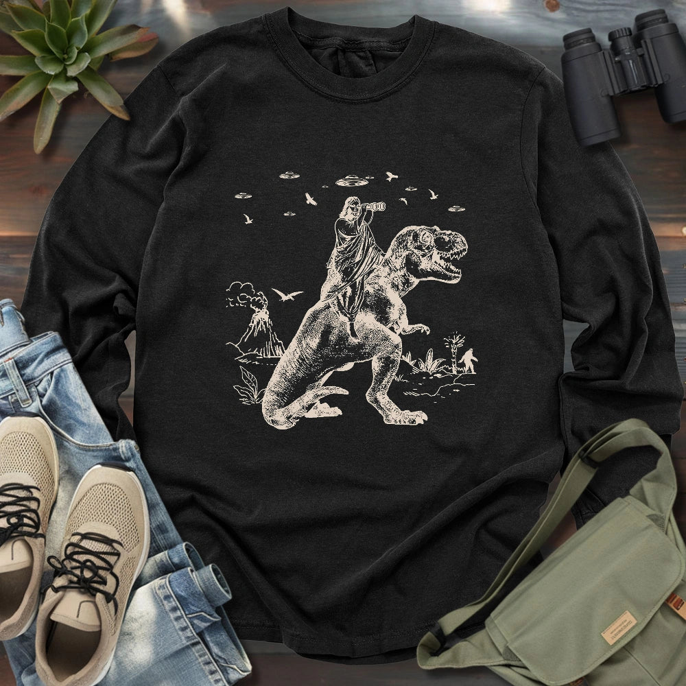 Riding Gators, Spotting Birds Long Sleeve T-shirt