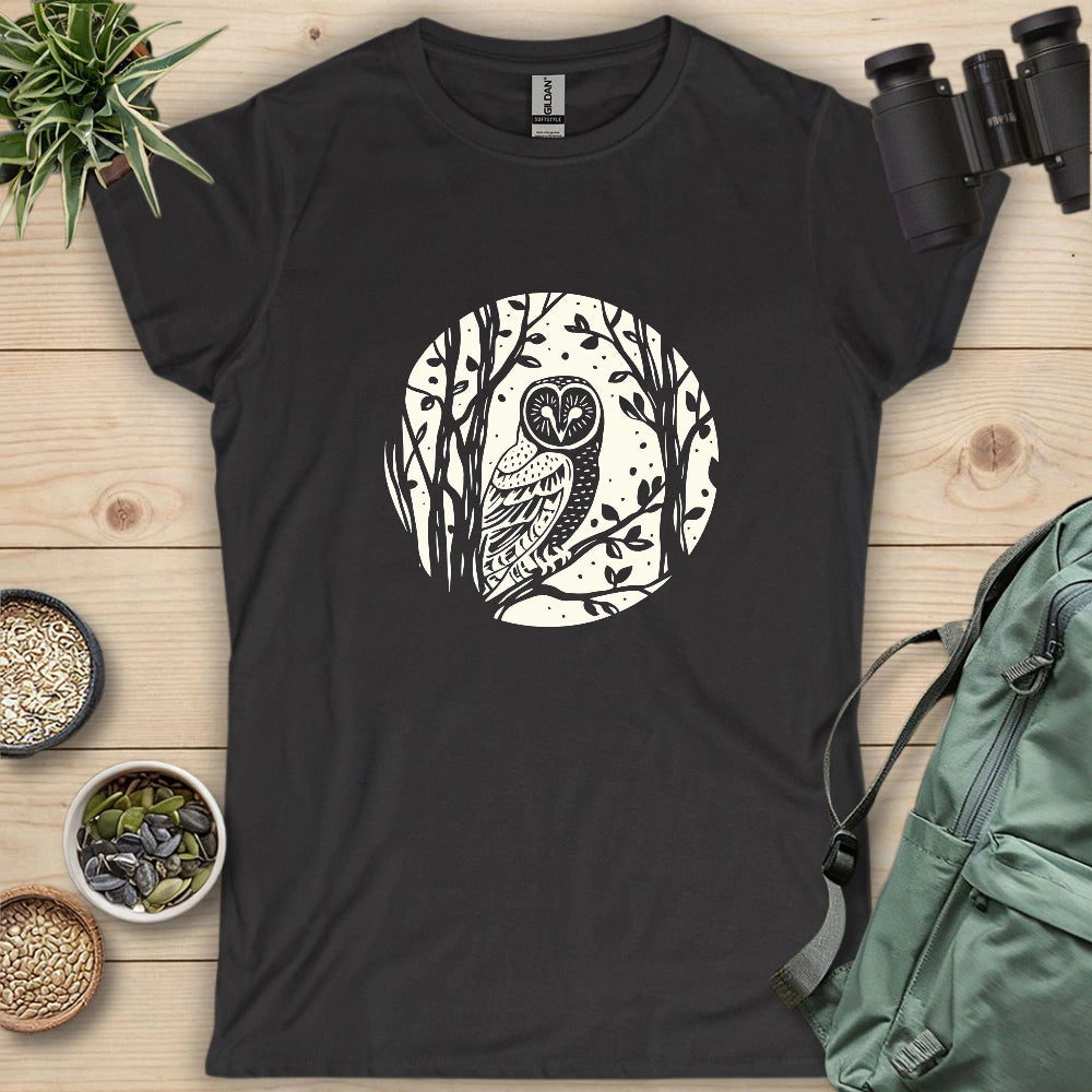 Simple Winter Barn Owl Women's T-shirt