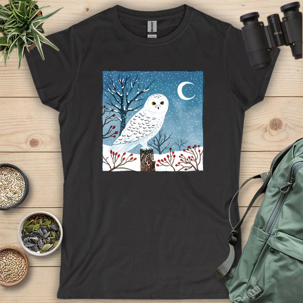 Snowy Owl at Midnight Women's T-shirt