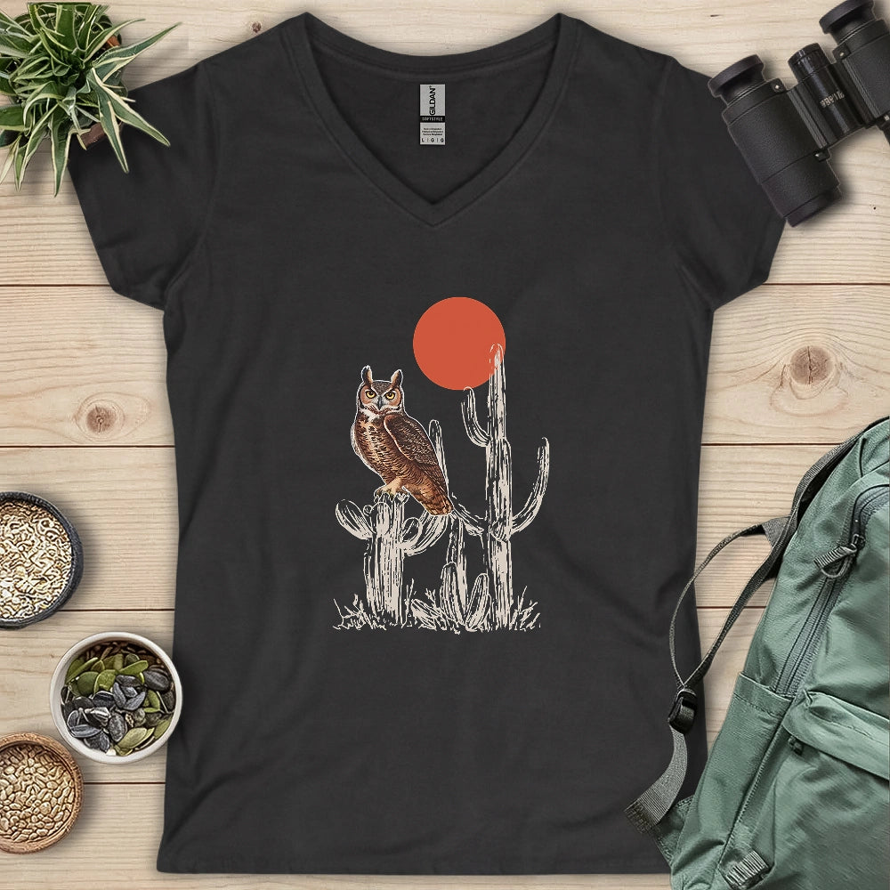 Southern Great Horned Owl Lady V-neck