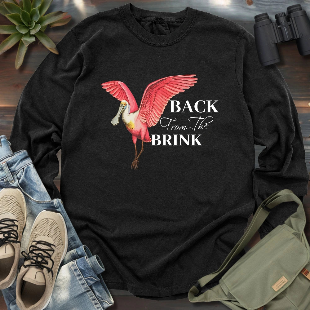 Spoonbill Back From The Brink Long Sleeve T-shirt