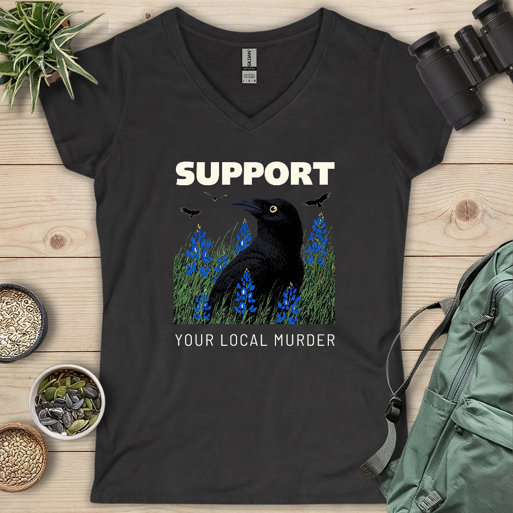 Support Your Local Murder Lady V-neck
