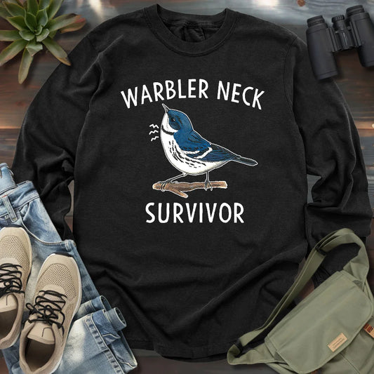 Warbler Neck Survivor Long Sleeve T-shirt
