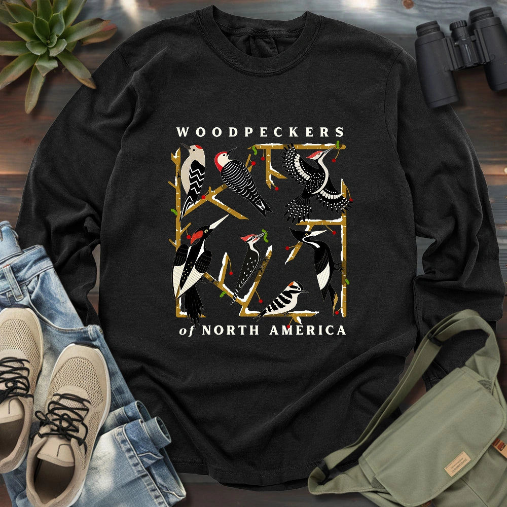 Woodpeckers of North America Long Sleeve T-shirt