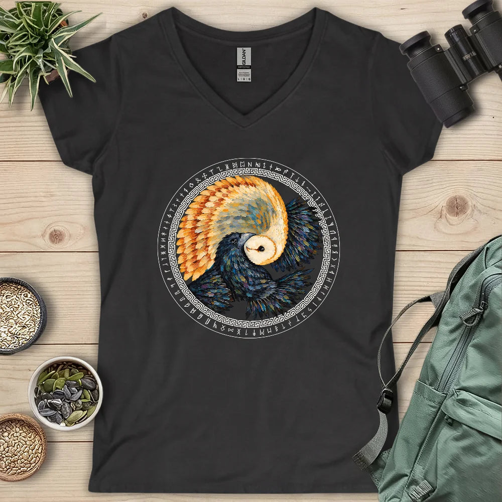 Yin Yang Dual Lady V-neck