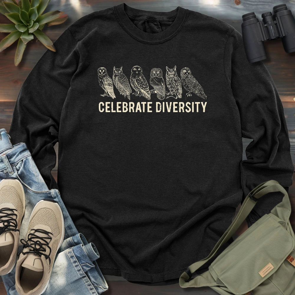 Celebrate Owl Diversity Long Sleeve T-shirt