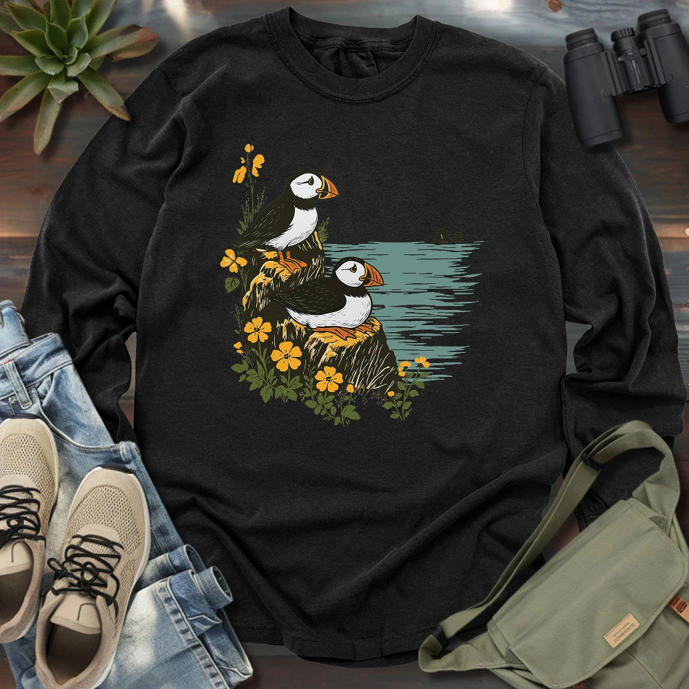 Peaceful Puffins Long Sleeve T-shirt