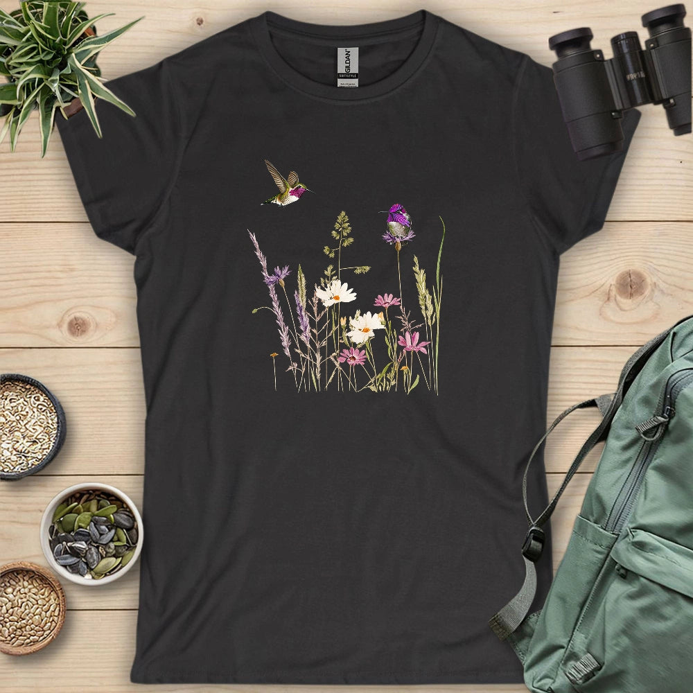 Hummingbirds And Wildflowers Women's T-shirt