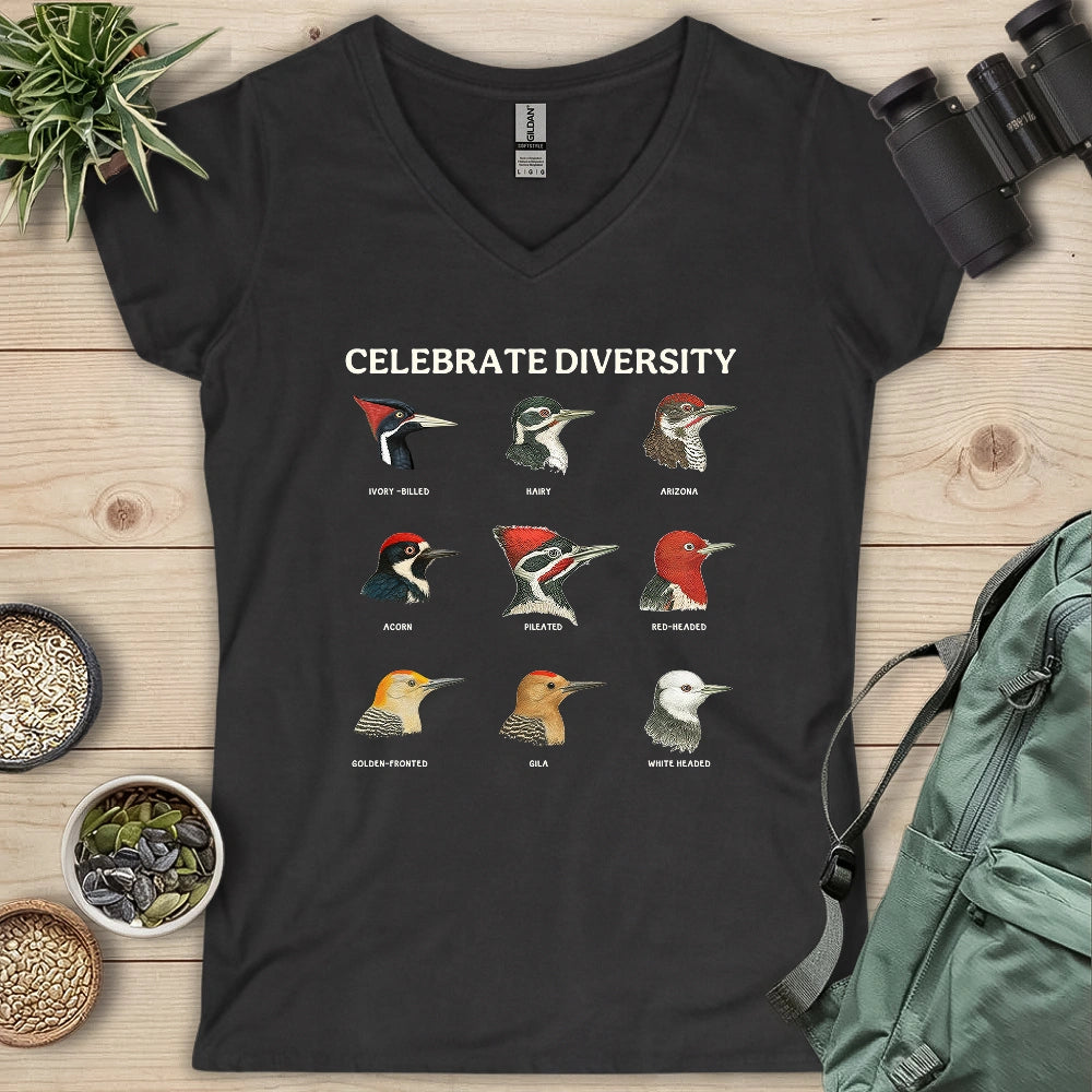 Woodpecker Diversity Lady V-neck