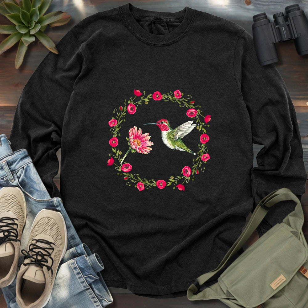 Anna Hummingbird Of California Long Sleeve T-shirt