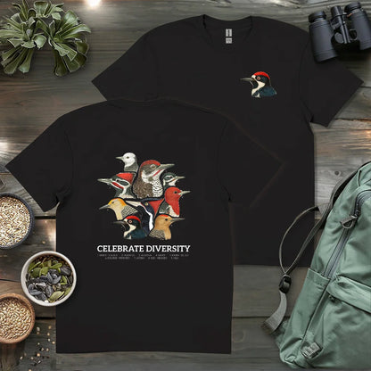 Celebrate Diversity Of Woodpeckers 2 Side T-shirt