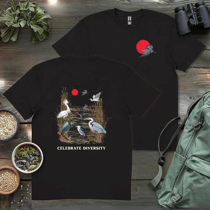 Celebrate Heron Diversity 2 Side T-shirt