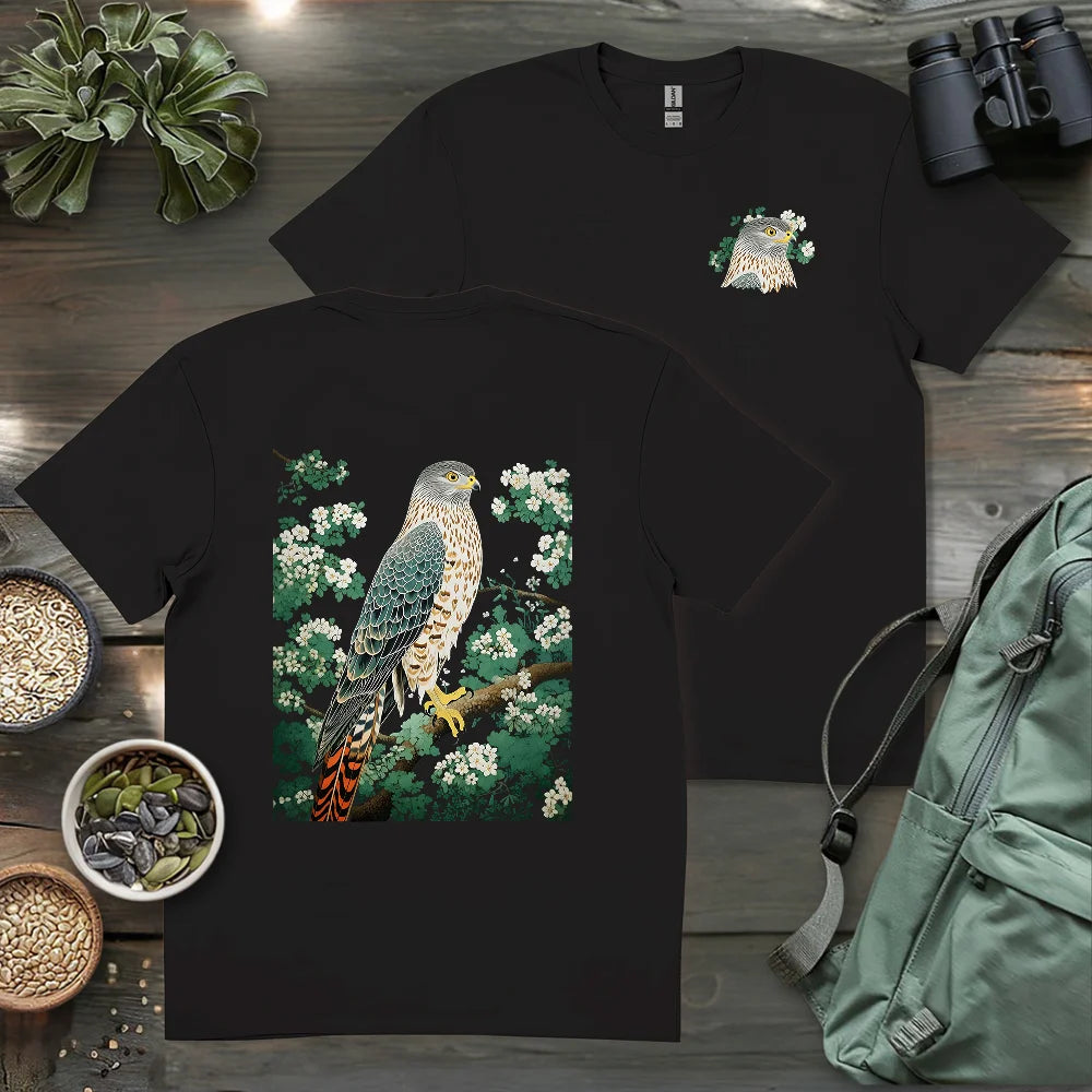 Hawk In Bloom 2 Side T-shirt