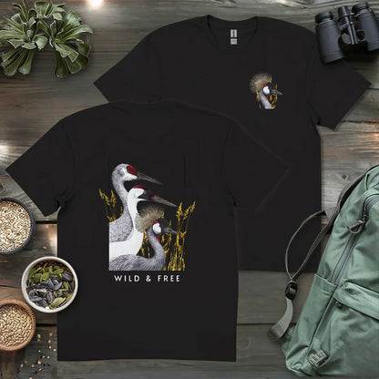 Wild Cranes Must Be Protected 2 Side T-shirt