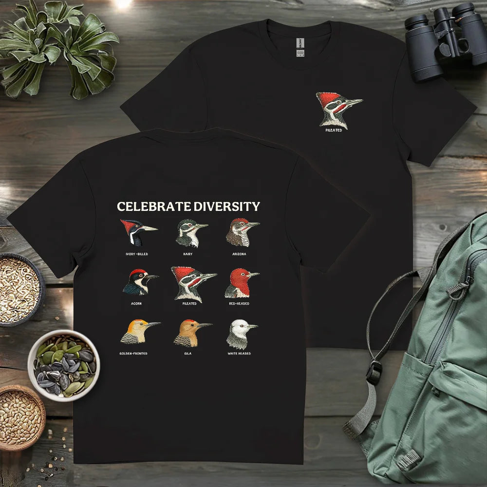 Woodpecker Diversity 2 Side T-shirt