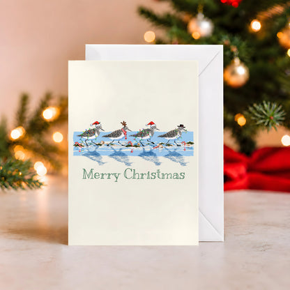 Christmas Sandpipers Greeting Card