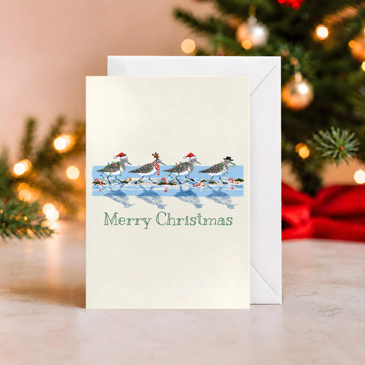 Christmas Sandpipers Greeting Card
